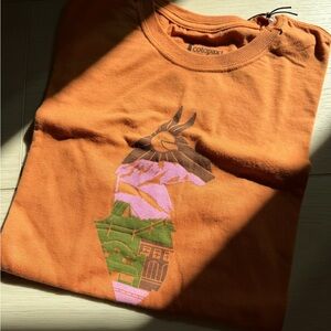 Cotopaxi Women’s Size S Graphic Llama Tee Rust Orange Outdoor Adventure NWT